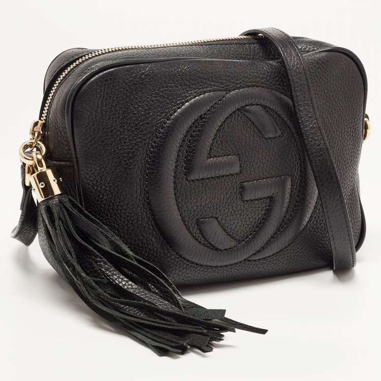 Pre Owned Gucci Black Leather Small Soho Disco Shoulder Bag