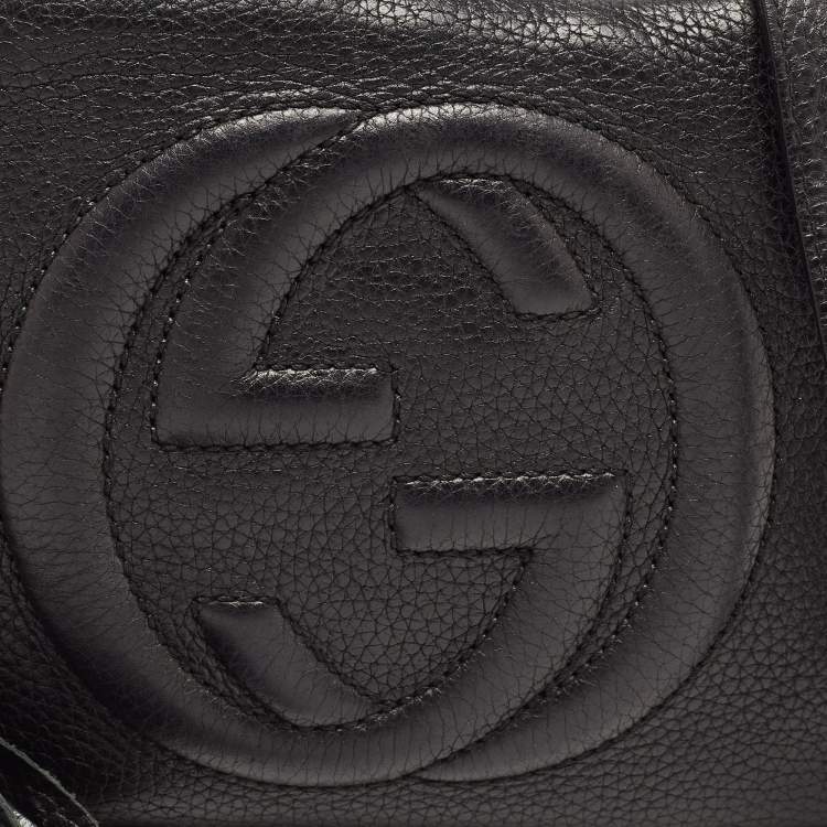 Pre Owned Gucci Black Leather Small Soho Disco Shoulder Bag