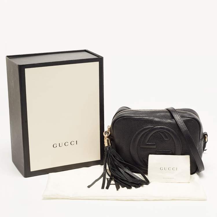 Pre Owned Gucci Black Leather Small Soho Disco Shoulder Bag