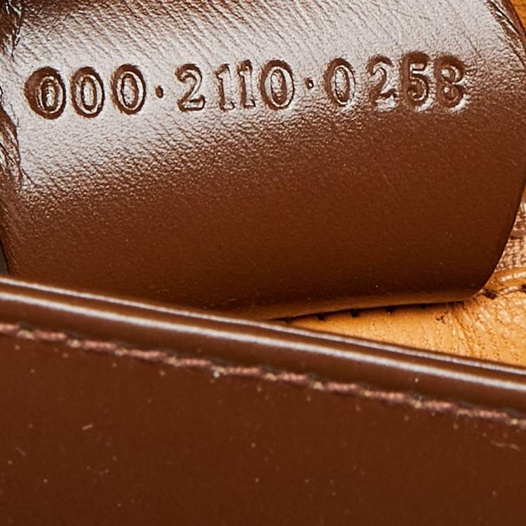 Pre Owned Gucci Brown Leather Vintage Kelly Rare Lady Lock Top Handle Bag