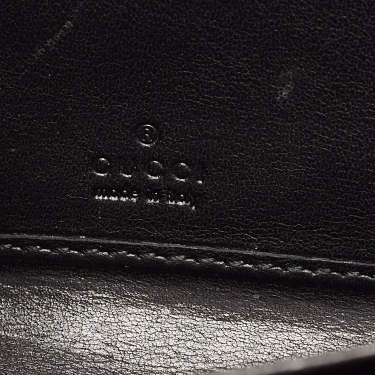 Pre Owned Gucci Back Guccissima Leather Zip Around Wallet