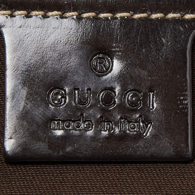 Pre Owned Gucci Brown GG Supreme Canvas and Leather Jackie O Hobo