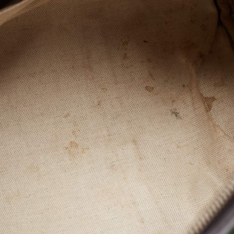 Pre Owned Gucci Brown/Beige GG Canvas Medium Vintage Web Boston Bag