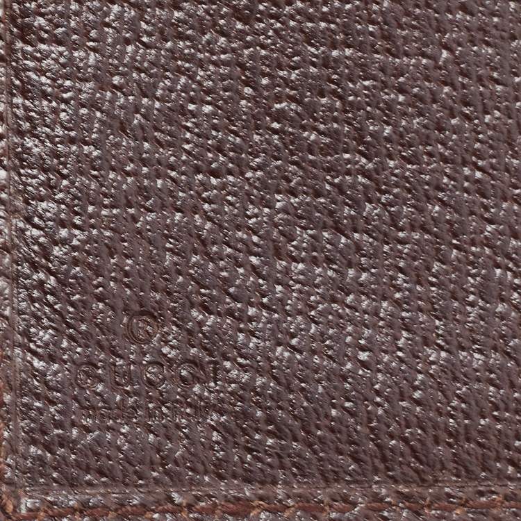 Pre Owned Gucci Beige/Brown GG Canvas and Leather Web French Wallet