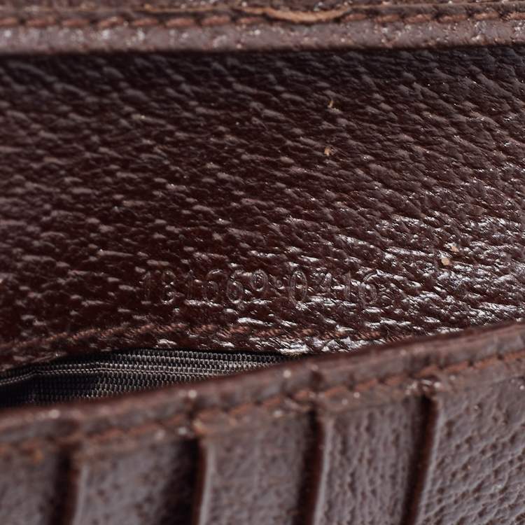 Pre Owned Gucci Beige/Brown GG Canvas and Leather Web French Wallet