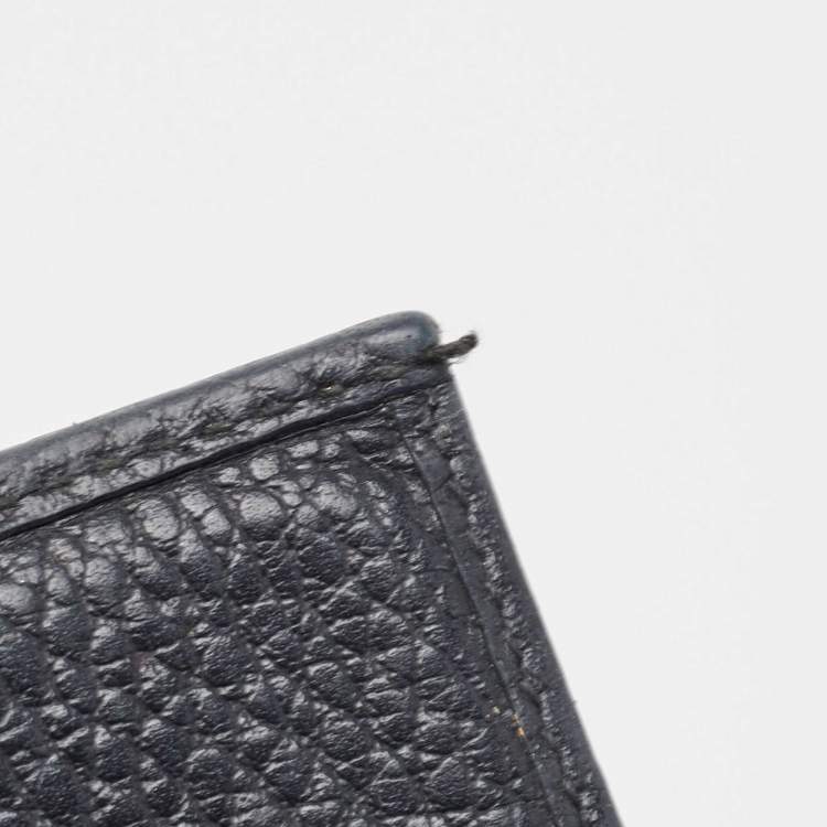 Pre Owned Gucci Black Leather GG Marmont Flap Card Case