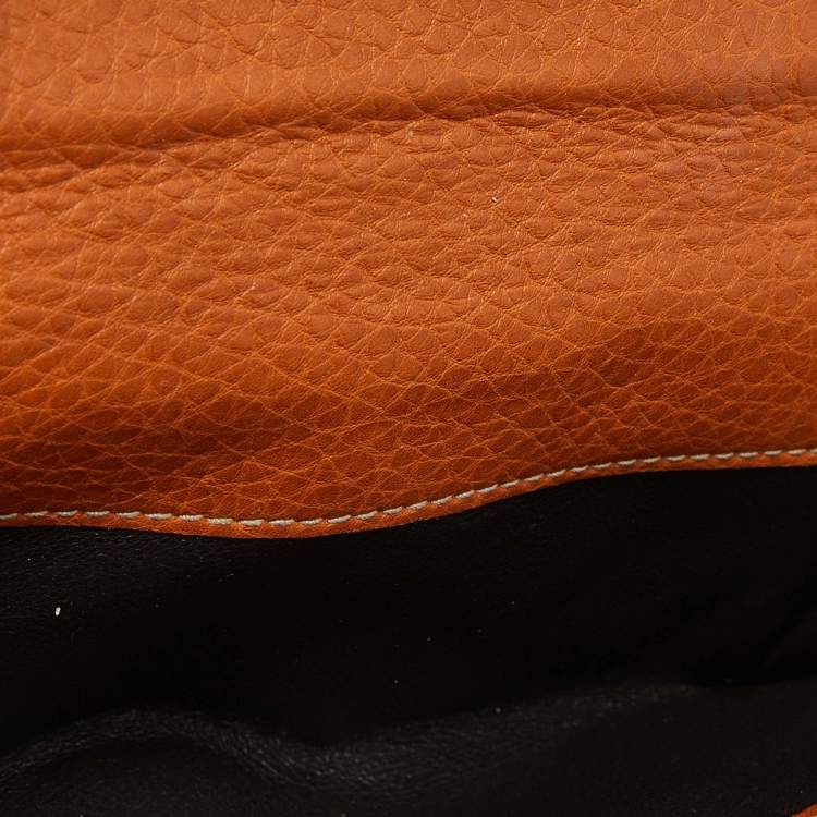 Pre Owned Gucci Tan Leather Flap Continental Wallet