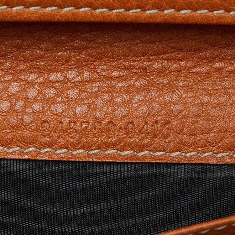 Pre Owned Gucci Tan Leather Flap Continental Wallet
