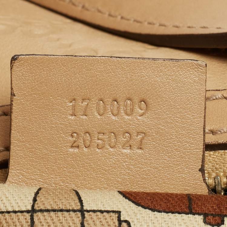 Pre Owned Gucci Beige Guccissima Leather Web Britt Boston Bag