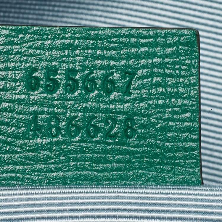 Pre Owned Gucci Green Raffia Horsebit 1955 Chain Shoulder Bag