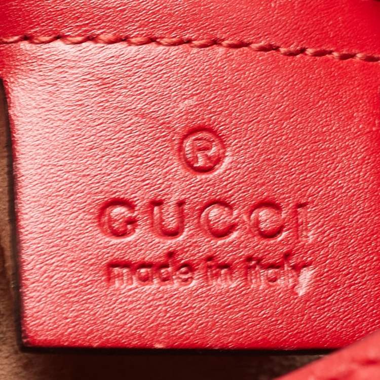 مملوكة مسبقًا Gucci Red Guccissima Leather Linea A Hobo 