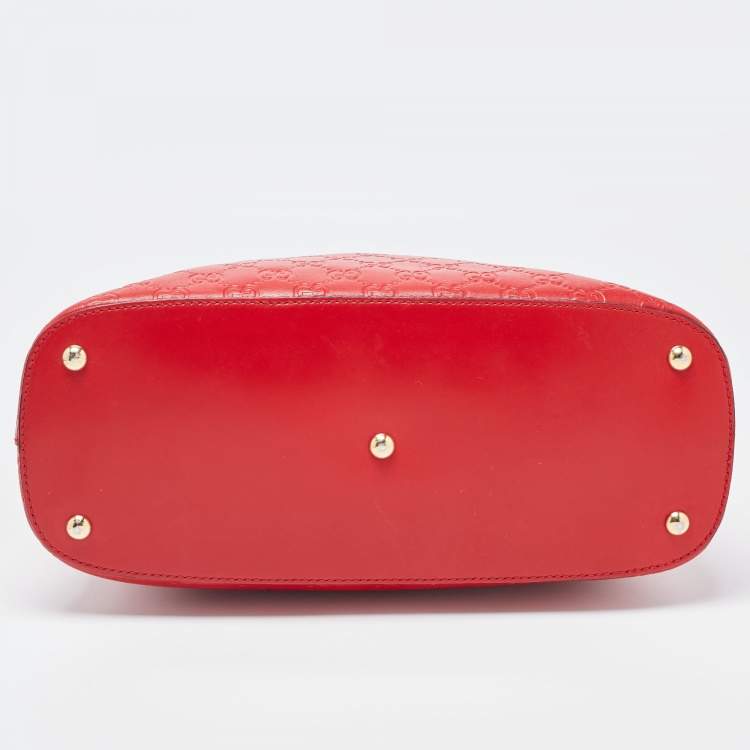 مملوكة مسبقًا Gucci Red Guccissima Leather Linea A Hobo 