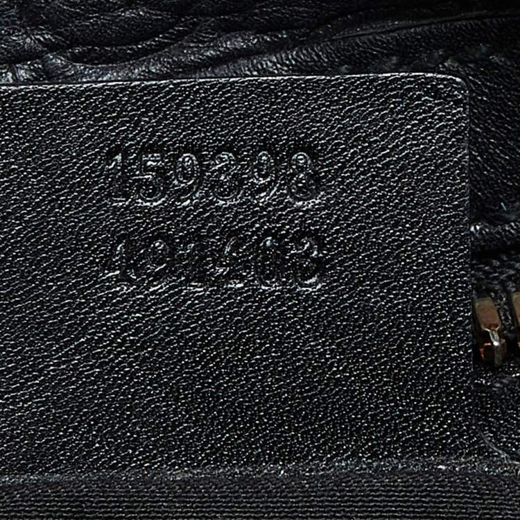 Pre Owned Gucci Black Guccissima Leather Large Wave Boston Bag