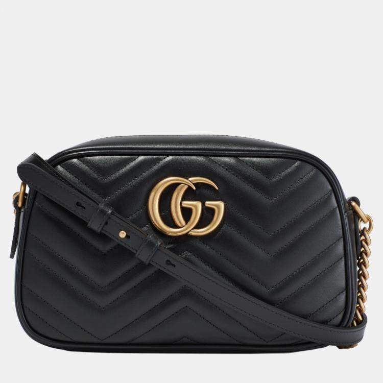 Gucci GG Marmont Matelassé mini bag Black Silver hardware