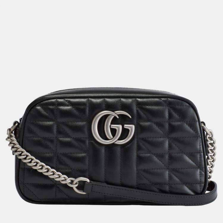 Gucci marmont sales silver hardware