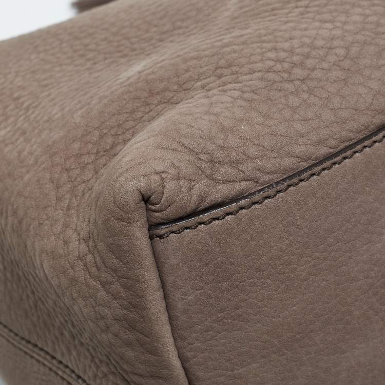Pre Owned Gucci Brown Nubuck Leather Medium Soho Chain Shoulder Bag