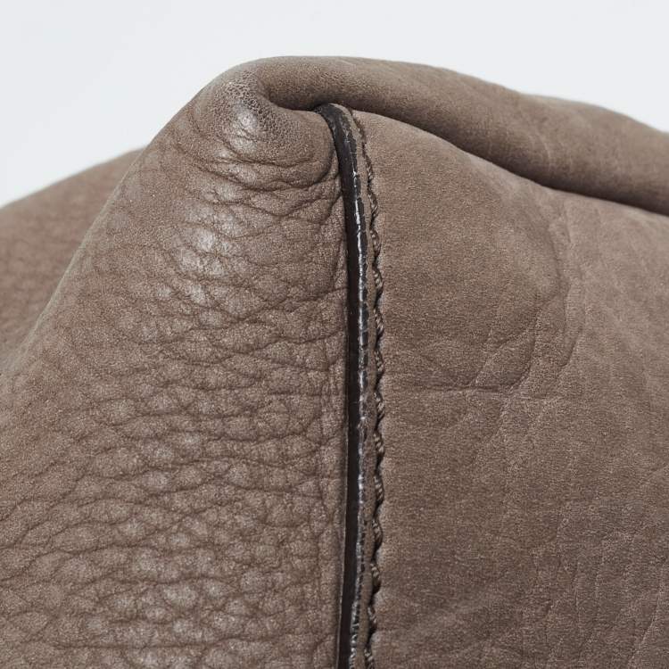 Pre Owned Gucci Brown Nubuck Leather Medium Soho Chain Shoulder Bag