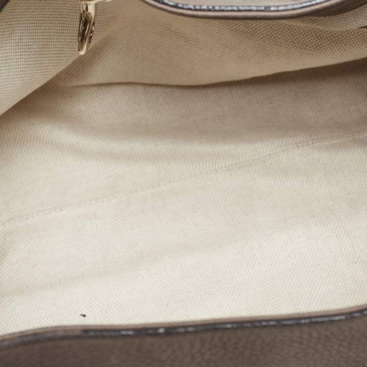 Pre Owned Gucci Brown Nubuck Leather Medium Soho Chain Shoulder Bag