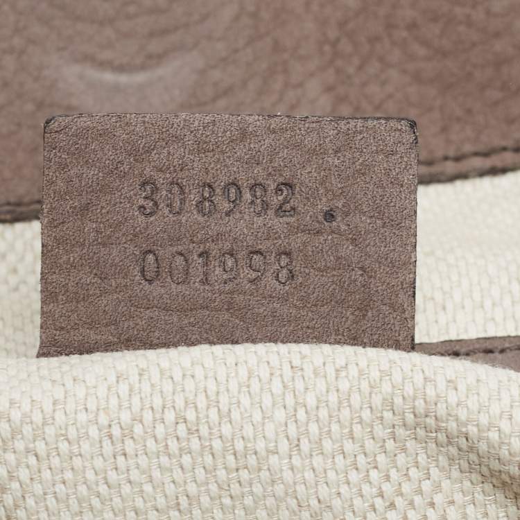 Pre Owned Gucci Brown Nubuck Leather Medium Soho Chain Shoulder Bag