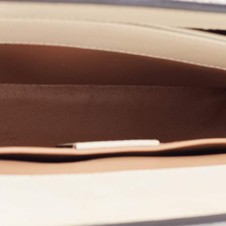 Pre Owned Gucci Beige/Brown Watersnake Leather Small GG Ophidia Shoulder Bag