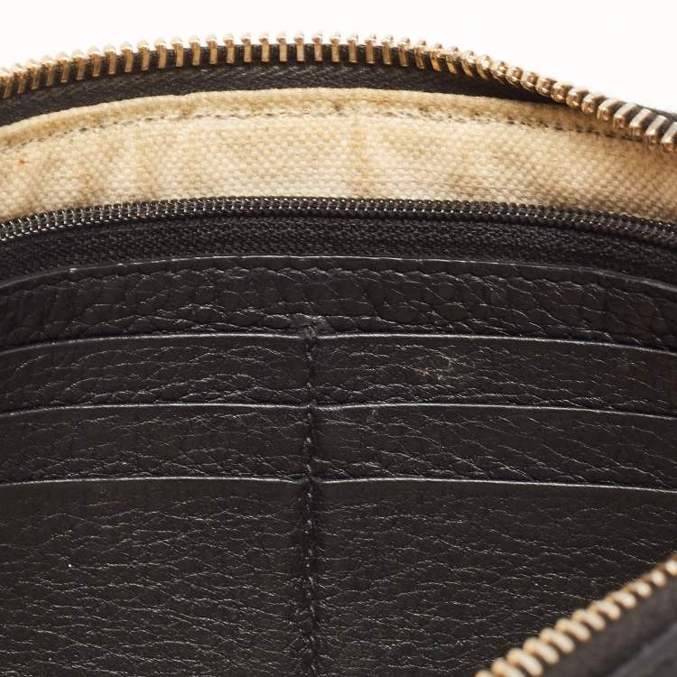 Pre Owned Gucci Black Leather Soho Wristlet Clutch