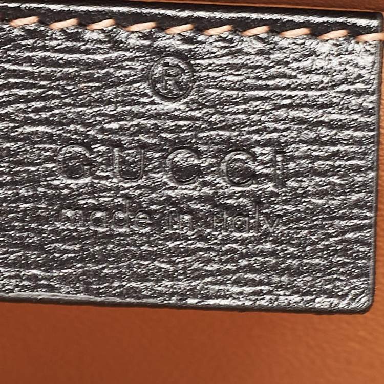 Pre Owned Gucci Black Leather Torchon Double G Broadway Clutch