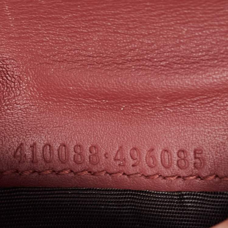 Pre Owned Gucci Beige/Pink GG Supreme Canvas Blooms Card Case
