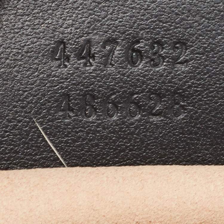 Pre Owned Gucci Black Matelasse Leather Small GG Marmont Shoulder Bag