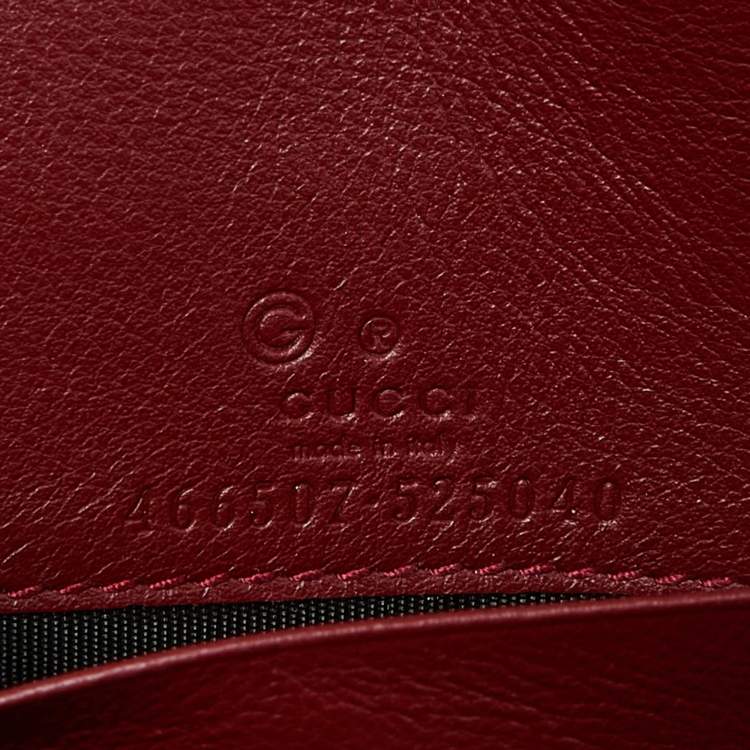 مملوكة مسبقًا Gucci Red Microguccissima Leather Flap Crossbody Bag