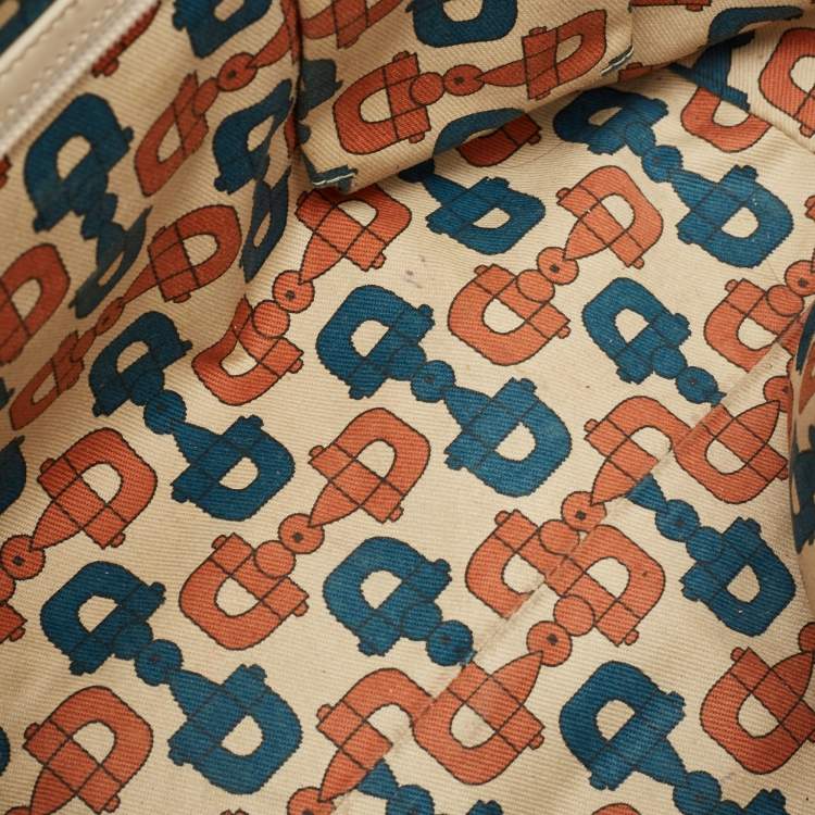 Pre Owned Gucci Light Beige Guccissima Leather Medium Punch Tote