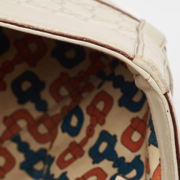 Pre Owned Gucci Light Beige Guccissima Leather Medium Punch Tote
