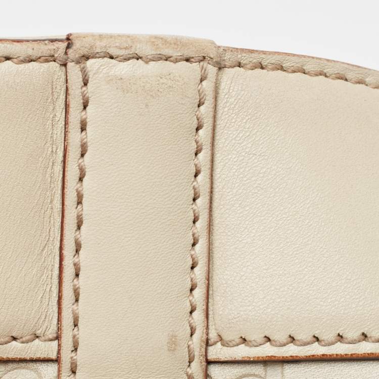 Pre Owned Gucci Light Beige Guccissima Leather Medium Punch Tote