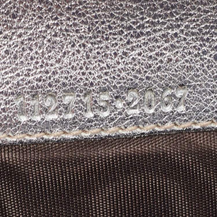 Pre Owned Gucci Silver Guccissima Leather Flap Continental Wallet