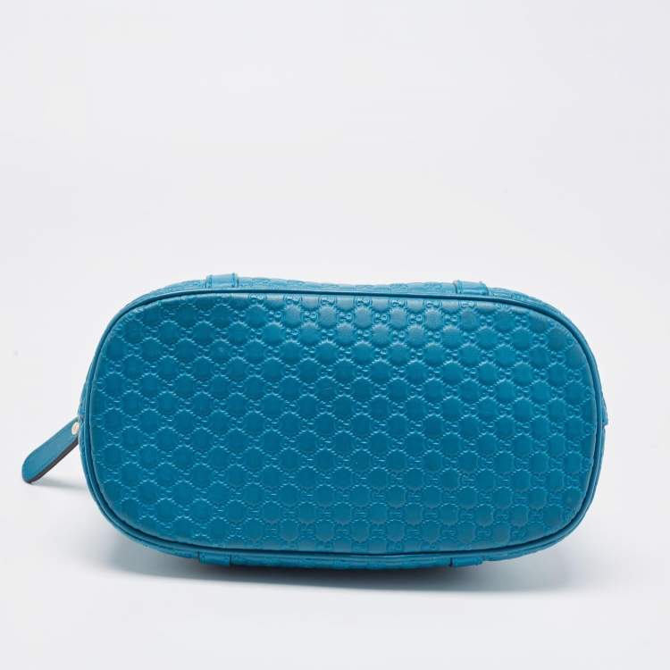 مملوكة مسبقًا Gucci Blue Microguccissima Leather Mini Nice Dome Bag