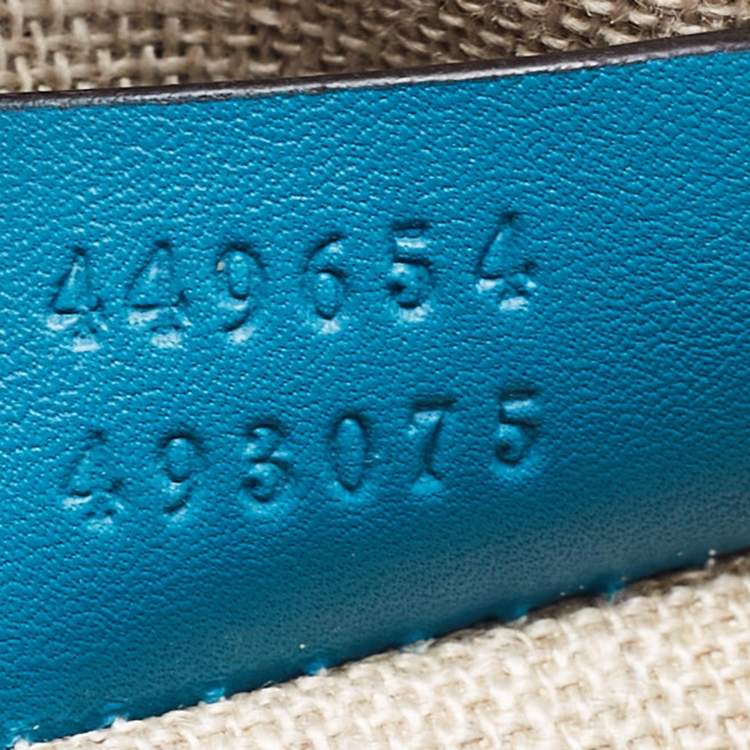 مملوكة مسبقًا Gucci Blue Microguccissima Leather Mini Nice Dome Bag