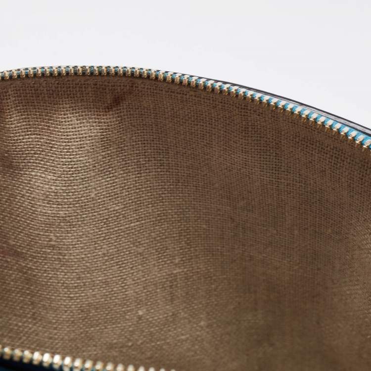 مملوكة مسبقًا Gucci Blue Microguccissima Leather Mini Nice Dome Bag