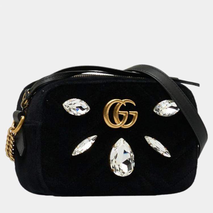Gg marmont leather bag Gucci Black in Leather - 40686097