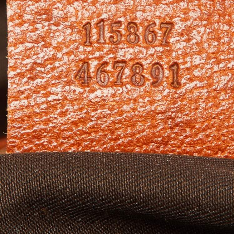 Pre Owned Gucci Beige/Brown GG Canvas and Leather Horsebit Handle Hobo