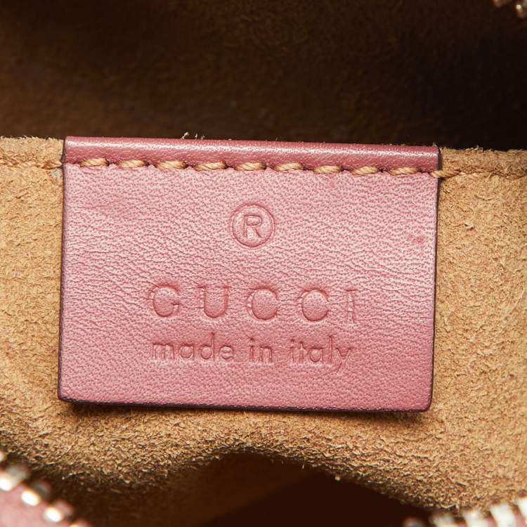 Pre Owned Gucci Multicolor Blooms Print GG Supreme Canvas and Leather Mini Chain Crossbody Bag