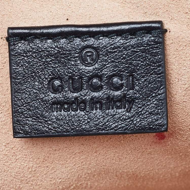 Pre Owned Gucci Black Matelassé Leather GG Marmont 2.0 Multi Belt Bag