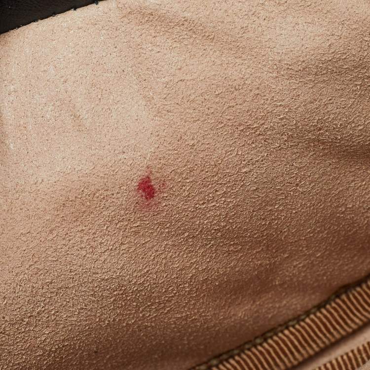 Pre Owned Gucci Black Matelassé Leather GG Marmont 2.0 Multi Belt Bag