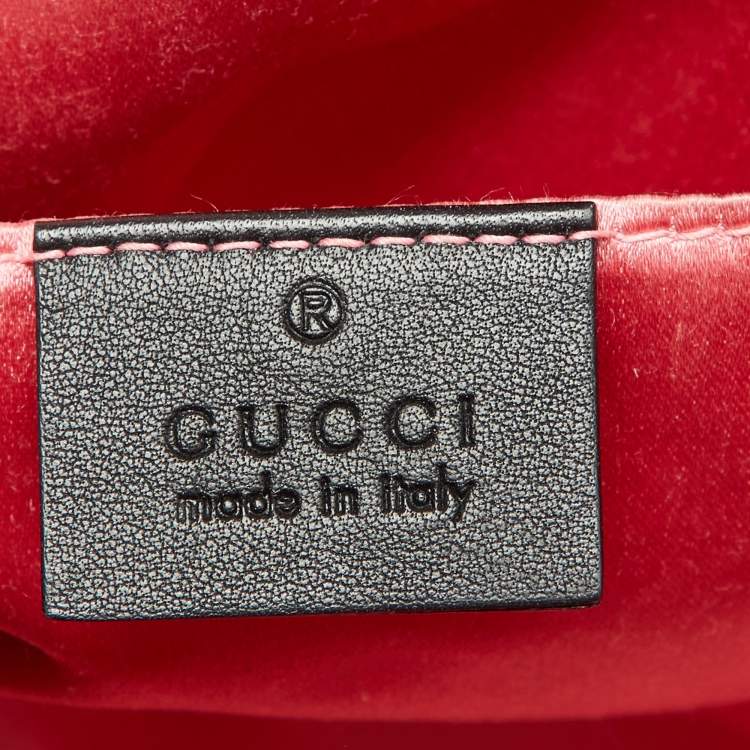 Pre Owned Gucci Black Matelassé Velvet and Leather GG Marmont Backpack