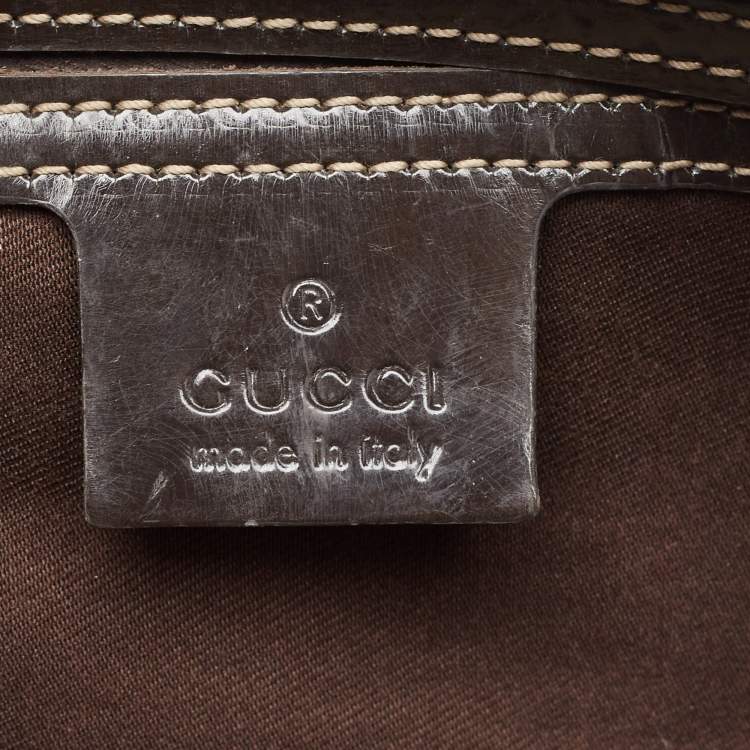 مملوكة مسبقًا Gucci Beige/Brown GG Supreme Canvas and Leather Medium Joy Boston Bag