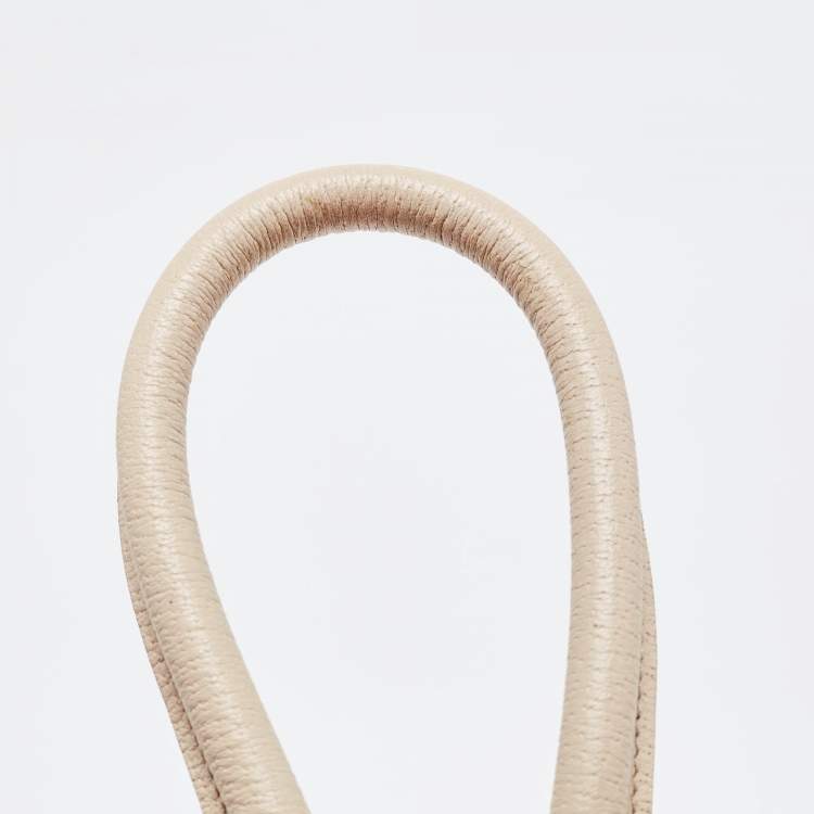 Pre Owned Gucci Beige GG Canvas and Leather Medium Abbey D-Ring Hobo