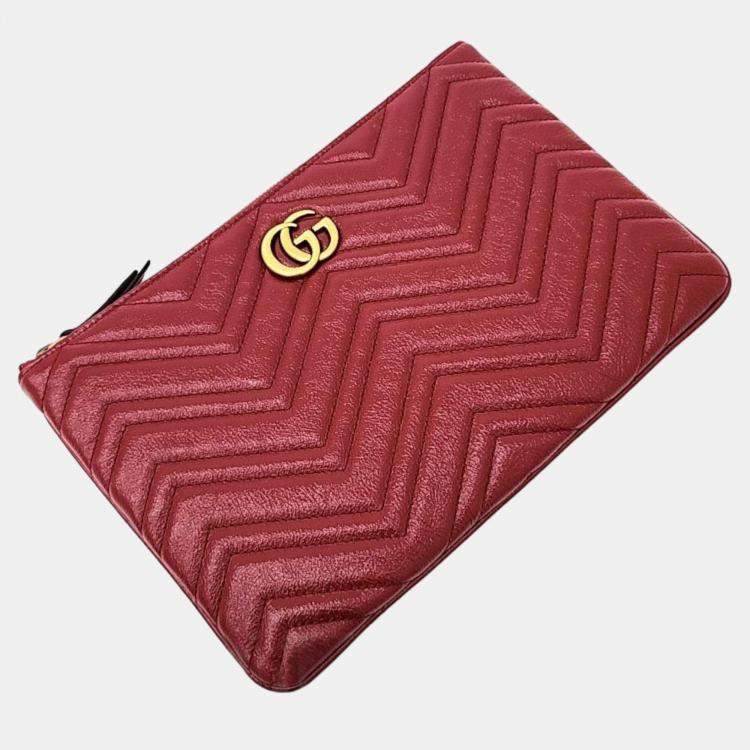Pre Owned Gucci GG Marmont Clutch (525541)