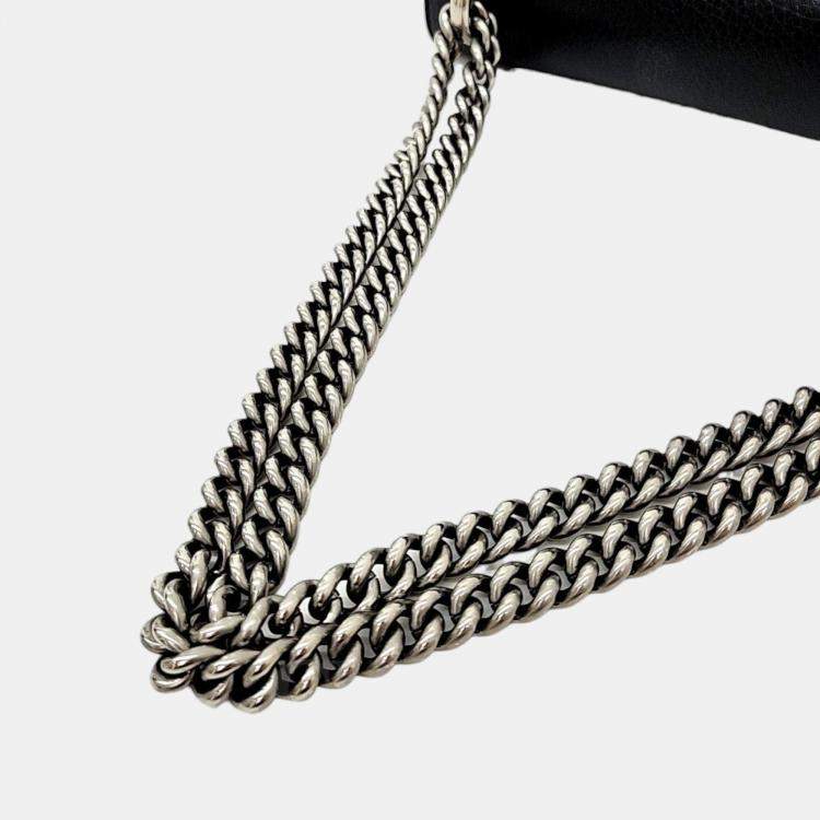 Pre Owned Gucci Black Leather Dionysus Shoulder Bag 