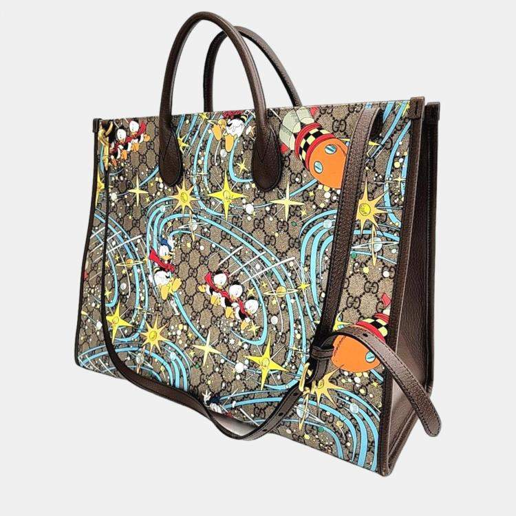 Pre Owned Gucci Multicolour Canvas Tote Bag