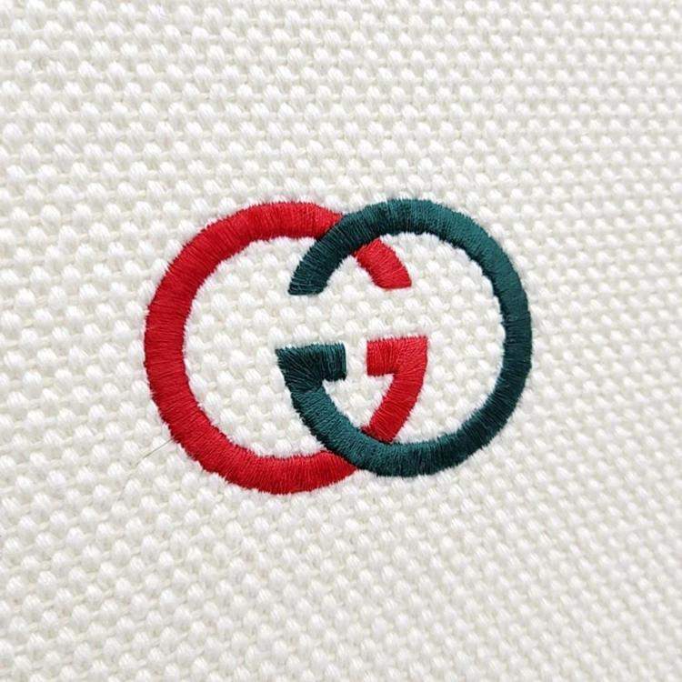 Pre Owned Gucci White Leather GG Shoulder Bag 