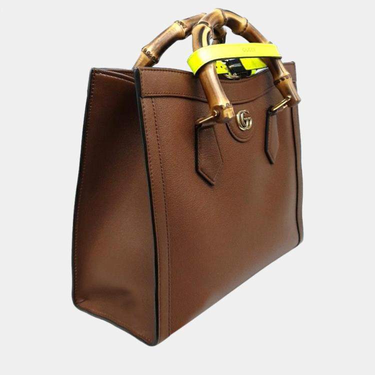 Pre Owned Gucci Diana Bamboo Tote Bag Small (660195)