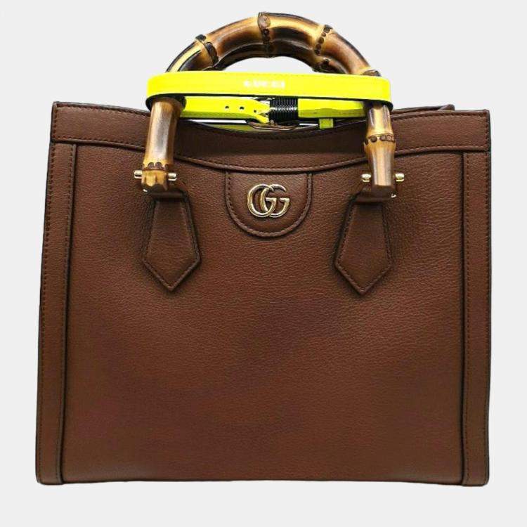 Pre Owned Gucci Diana Bamboo Tote Bag Small (660195)